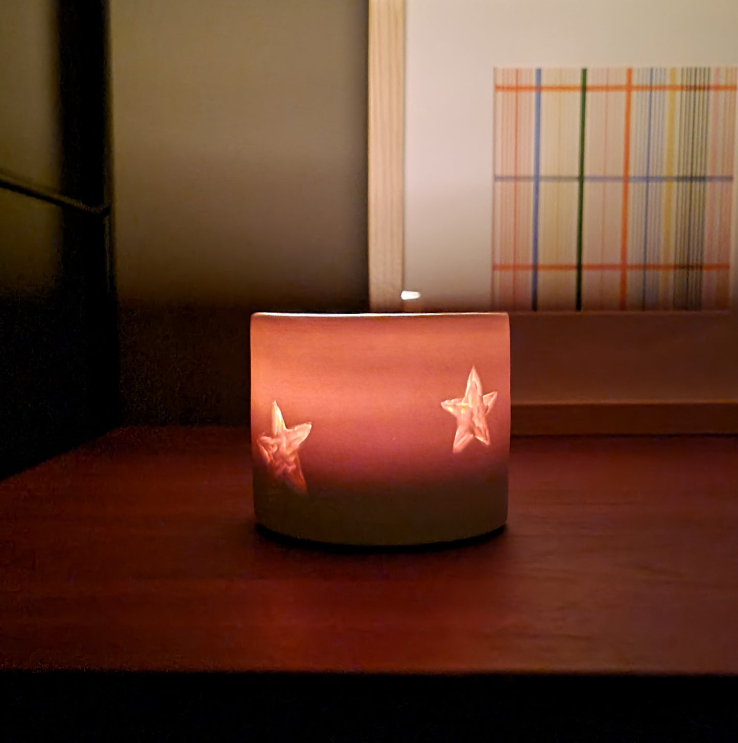 Photophore en porcelaine "Etoiles"