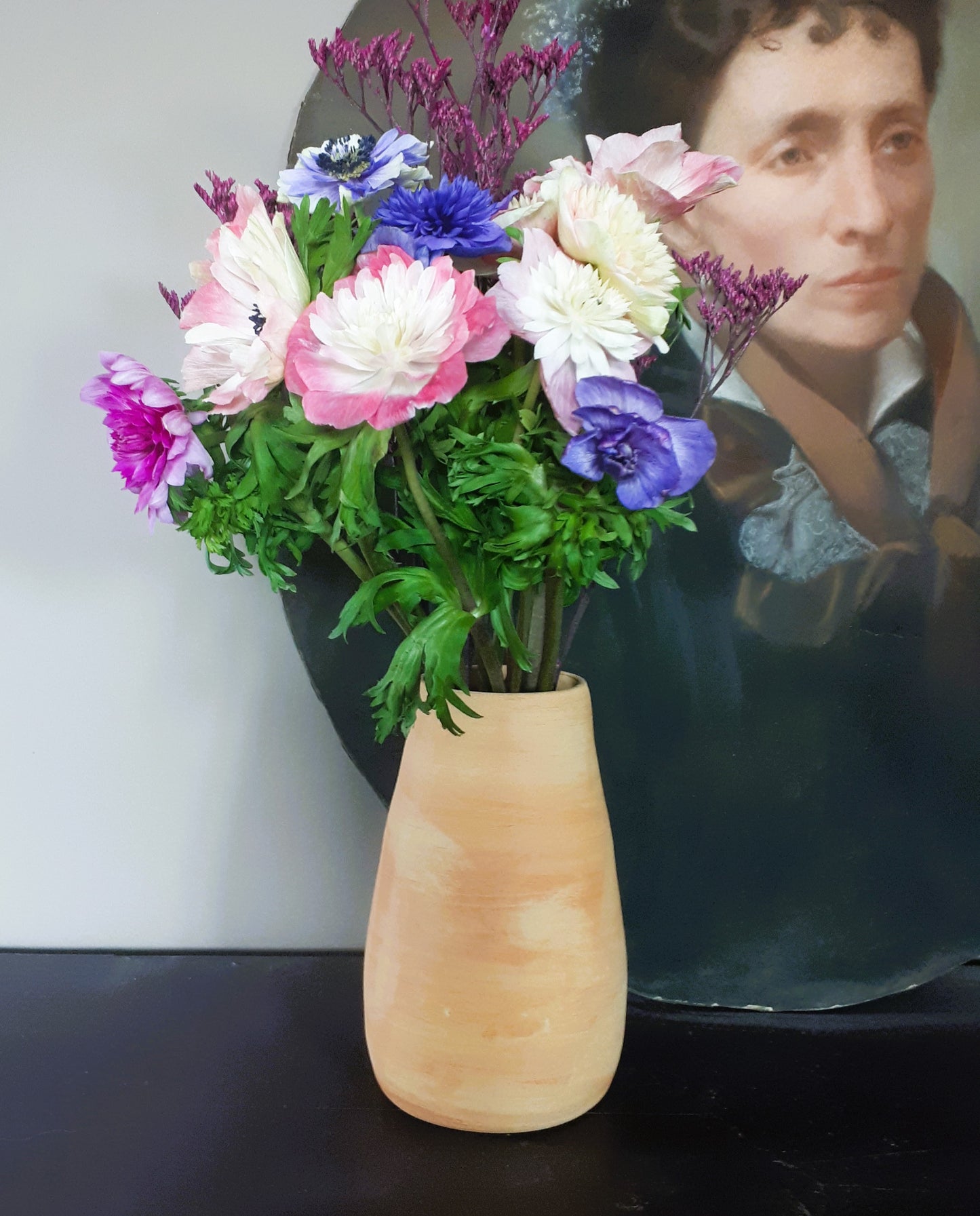 Vase en grès roux