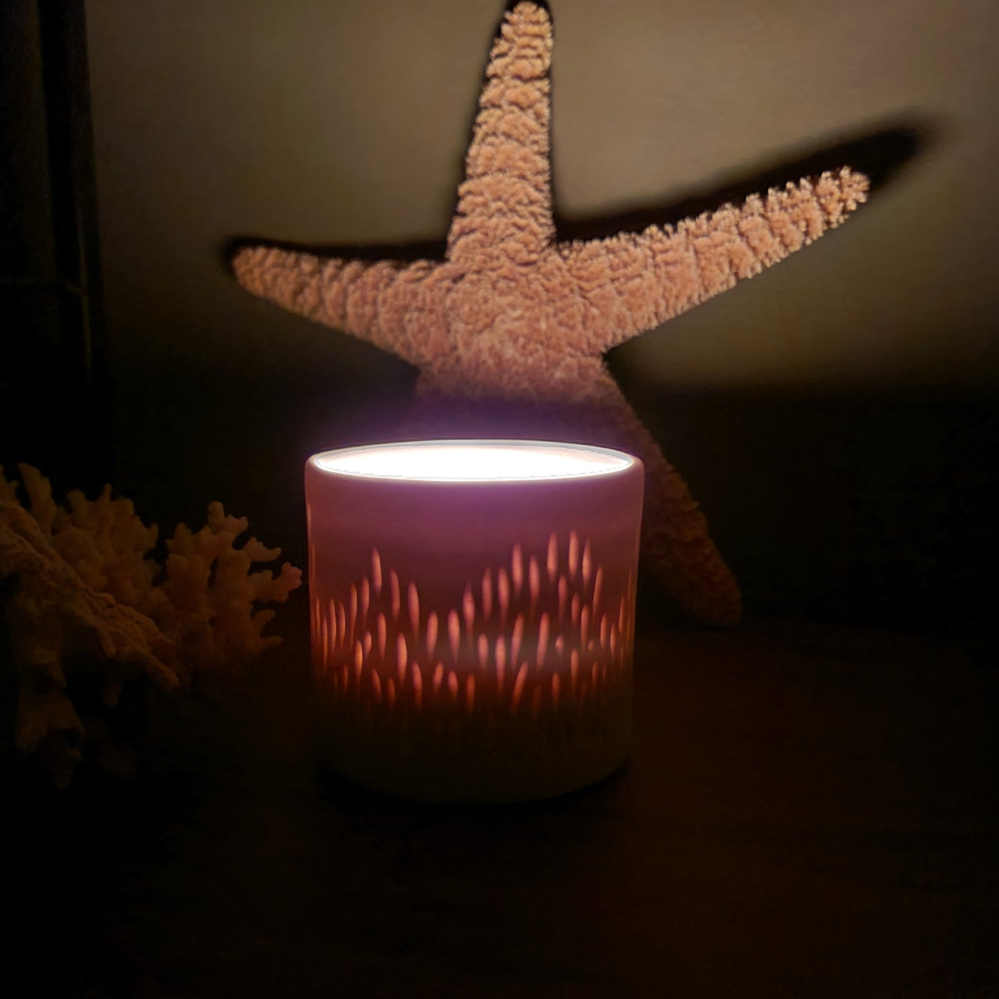 Photophore en porcelaine "Etincelles"