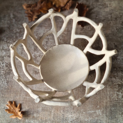 coupe à fruits design branchages en céramique