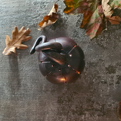 lanterne citrouille en céramique artisanale