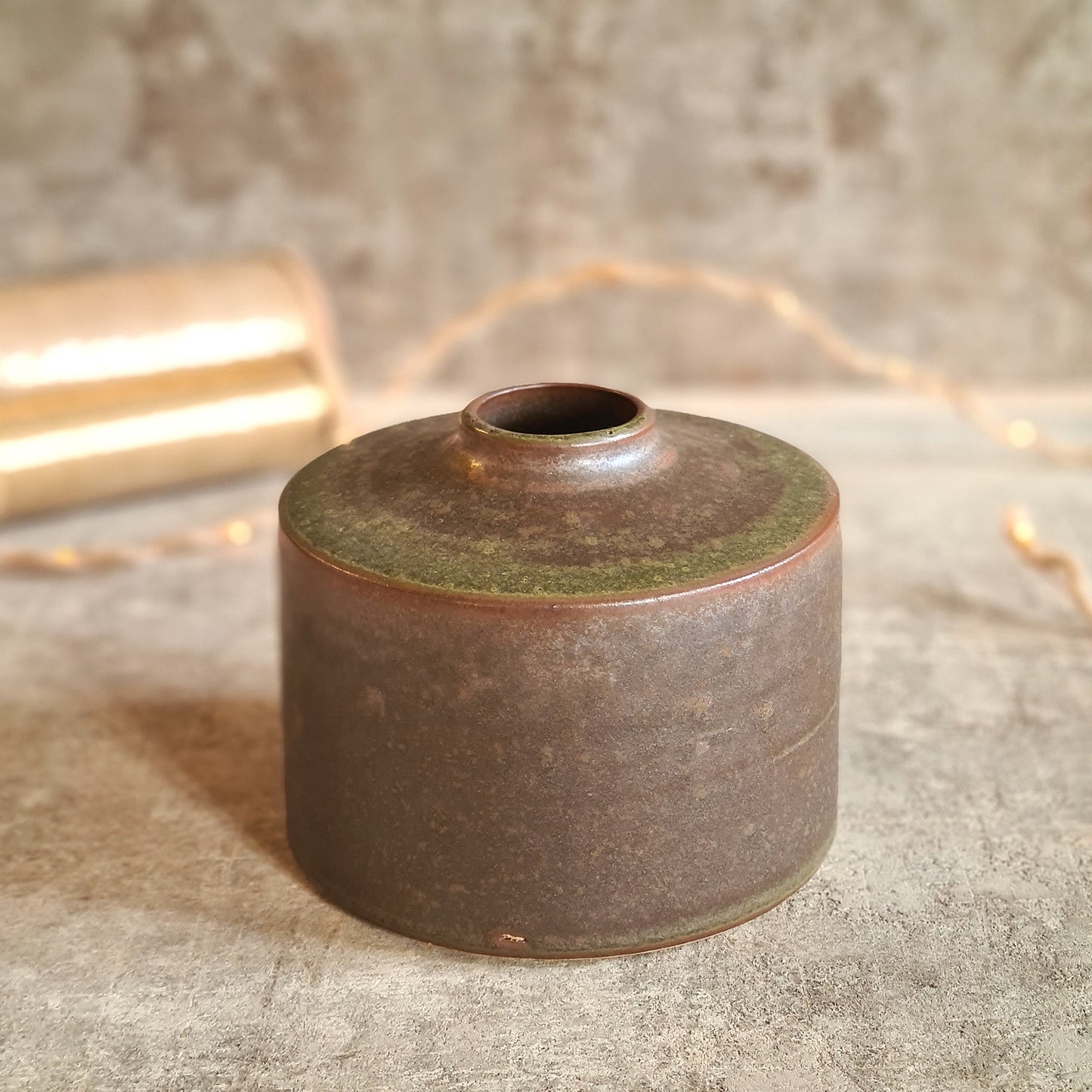 vase en grès avec émail flammé