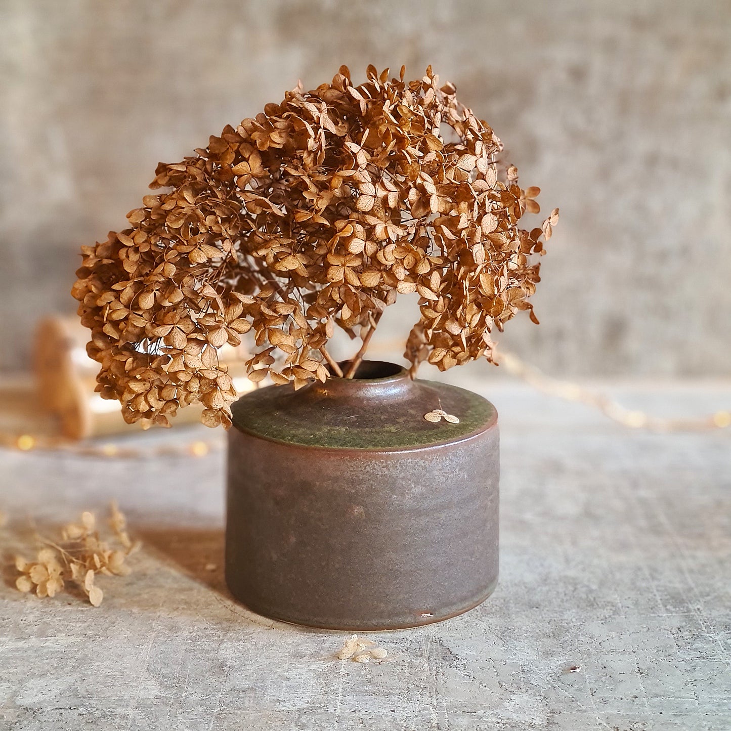 vase en grès avec émail flammé