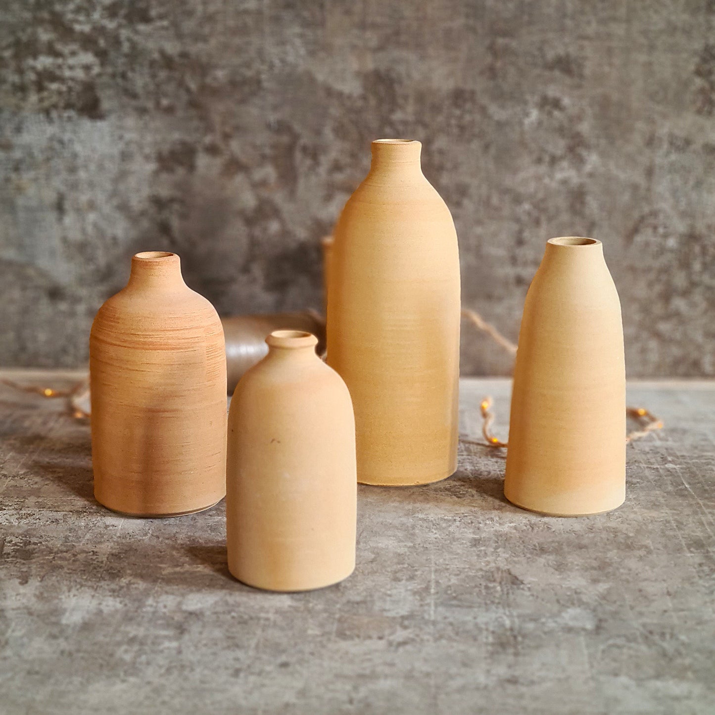 Vases bouteilles en grès roux - plusieurs tailles
